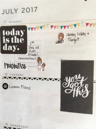 My stickers to remind me to prioritize and that "I got this!"